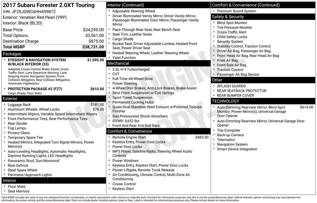 Used 2017 Subaru Forester 2.0XT Touring image 61
