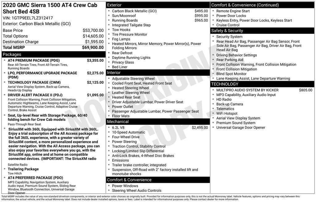 Used 2020 GMC Sierra 1500 AT4 w/ AT4 Premium Package AWD/4WD image 37