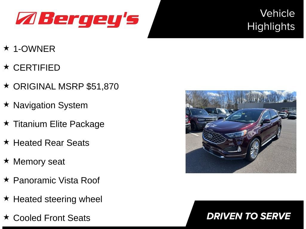 Certified 2023 Ford Edge Titanium w/ Equipment Group 301A image 8