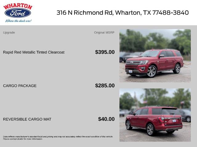 Certified 2020 Ford Expedition King Ranch w/ Cargo Package RWD image 2