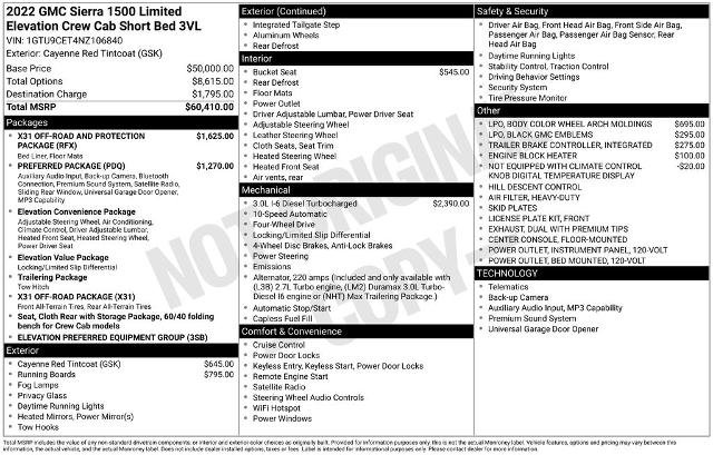 Used 2022 GMC Sierra 1500 Elevation AWD/4WD image 6