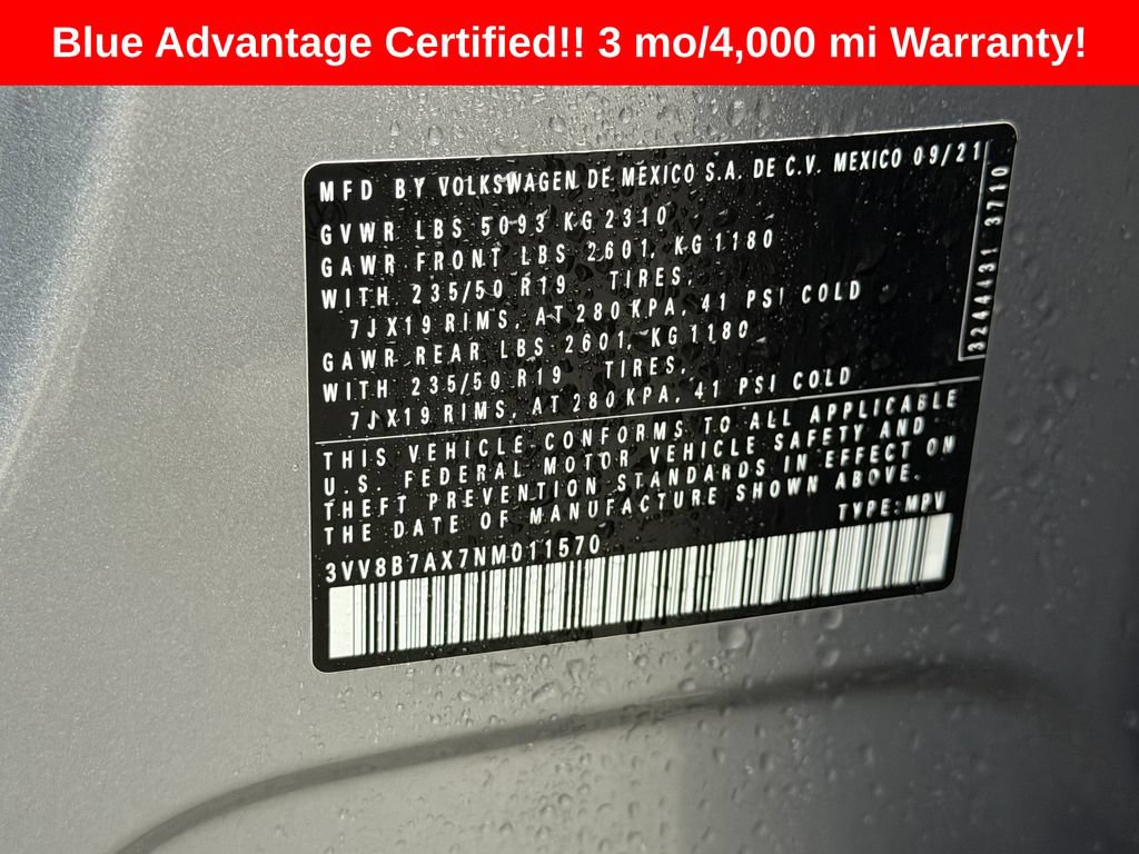 Used 2022 Volkswagen Tiguan SE R-Line AWD/4WD image 34