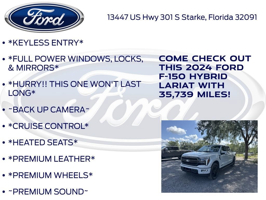 Certified 2024 Ford F150 Lariat w/ Equipment Group 502A High AWD/4WD image 12