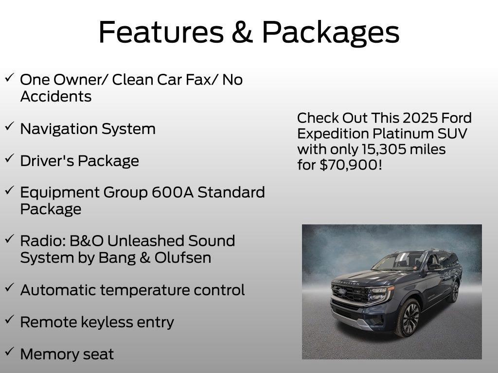 Certified 2025 Ford Expedition Platinum w/ Driver's Package AWD/4WD image 4