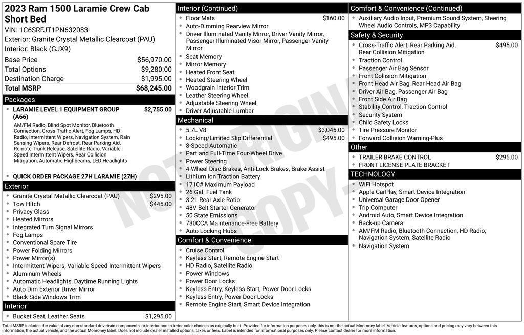 Used 2023 RAM 1500 Laramie AWD/4WD image 3