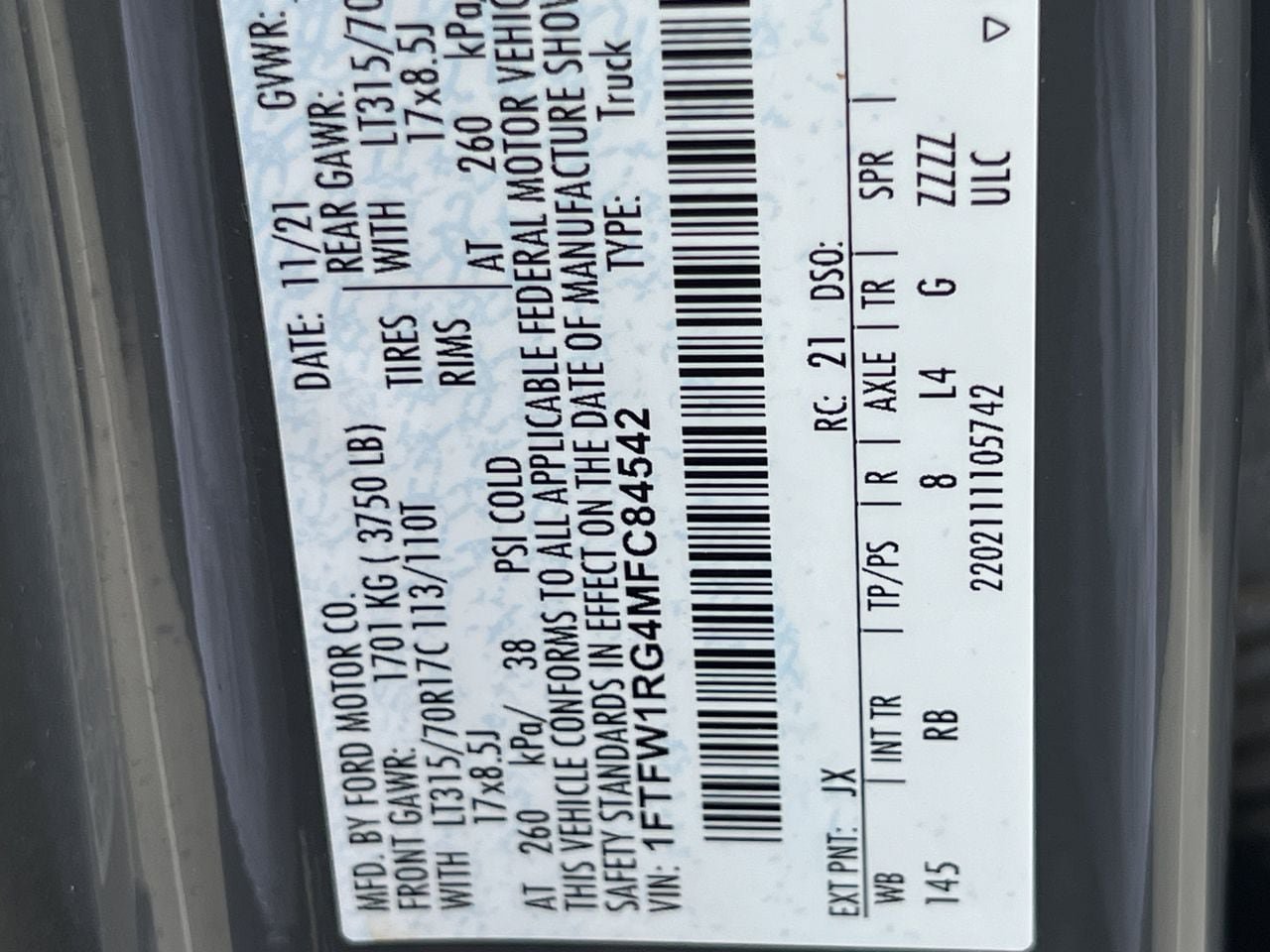Certified 2021 Ford F150 Raptor w/ Equipment Group 801A High AWD/4WD image 31