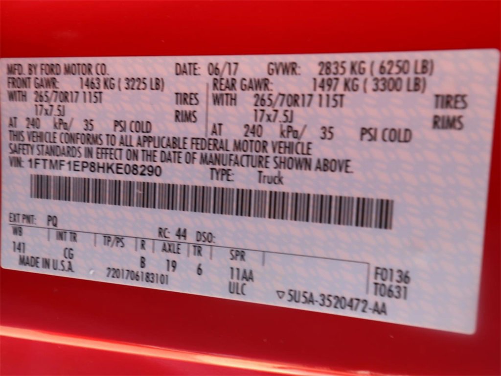 Certified 2017 Ford F150 XL w/ Equipment Group 101A Mid image 18