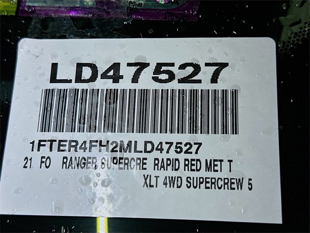 Certified 2021 Ford Ranger XLT w/ Equipment Group 301A Mid image 30