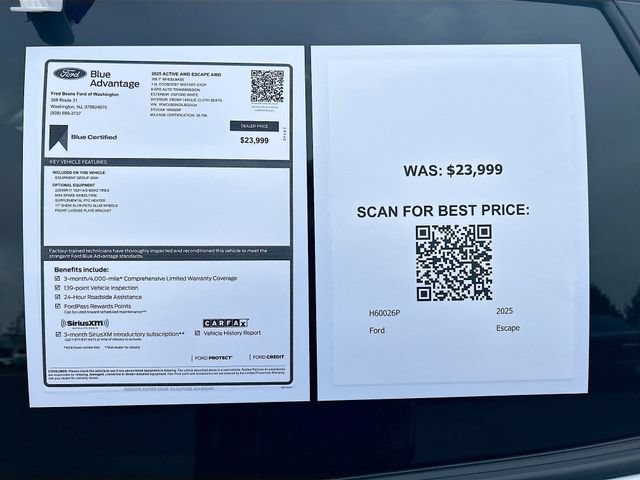 Certified 2025 Ford Escape Active AWD/4WD image 39