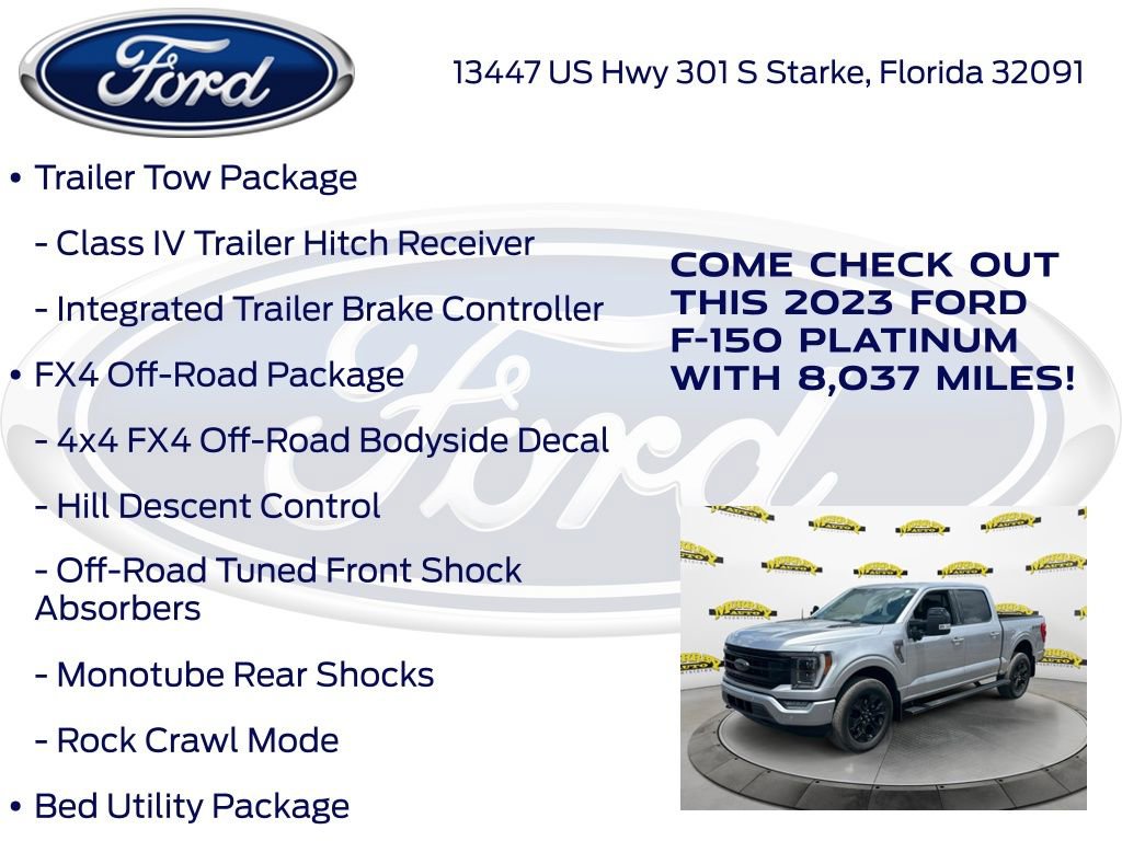 Certified 2023 Ford F150 Platinum w/ Equipment Group 701A High AWD/4WD image 22