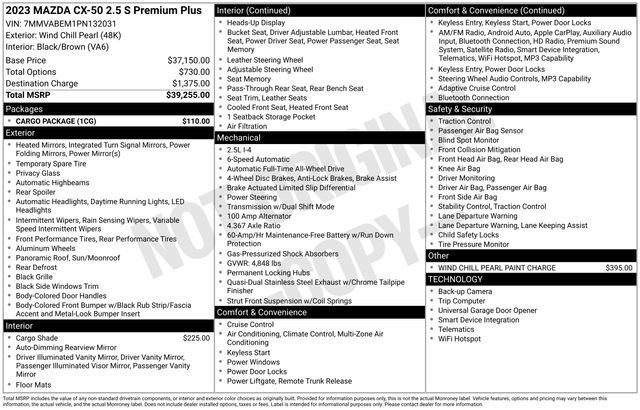 Used 2023 MAZDA CX-50 AWD 2.5 S w/ Cargo Package image 8