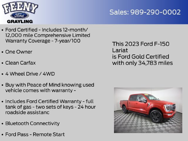 Certified 2023 Ford F150 Lariat w/ Equipment Group 502A High AWD/4WD image 5