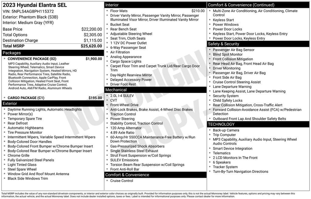 Used 2023 Hyundai Elantra SEL w/ Convenience Package FWD image 12