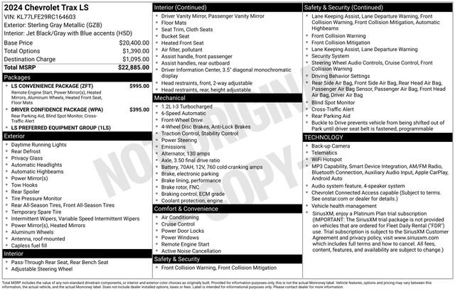 Used 2024 Chevrolet Trax LS w/ LS Convenience Package FWD image 5