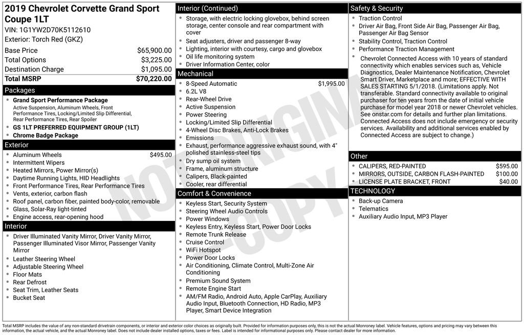 Used 2019 Chevrolet Corvette Grand Sport image 7