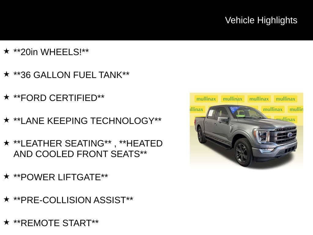 Certified 2023 Ford F150 Lariat w/ Equipment Group 502A High AWD/4WD image 13