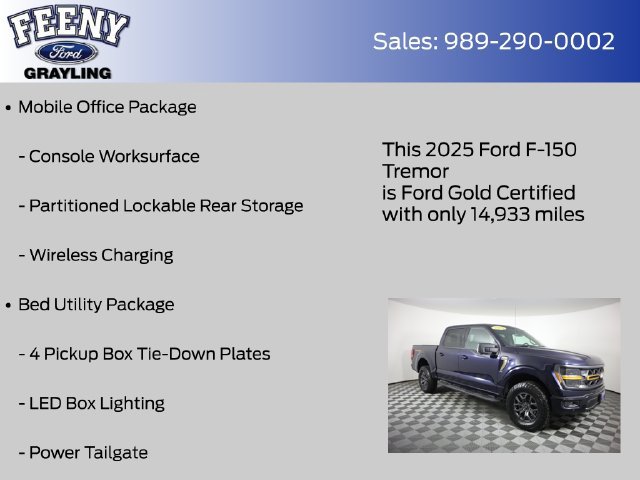Certified 2025 Ford F150 Tremor w/ Mobile Office Package AWD/4WD image 9