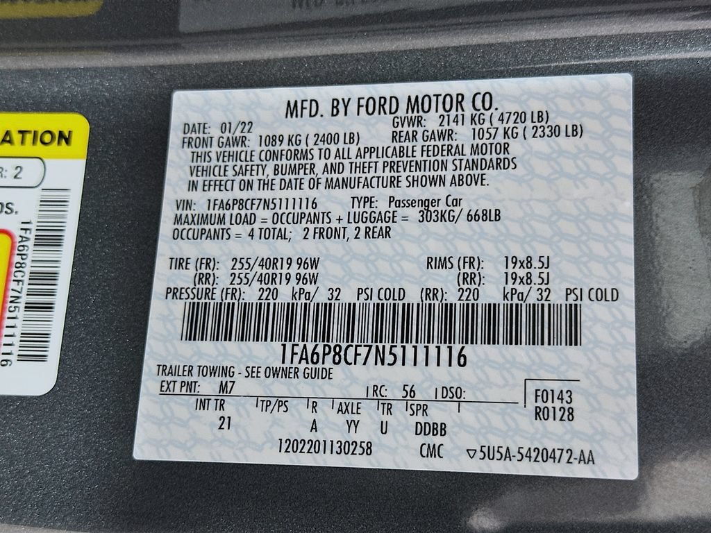 Certified 2022 Ford Mustang GT w/ Black Accent Package RWD image 26