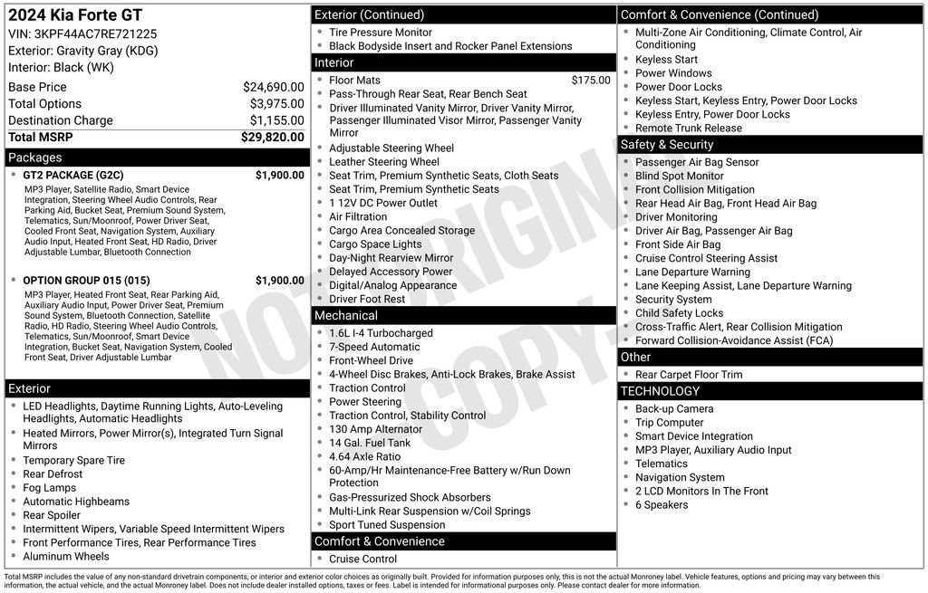 Used 2024 Kia Forte GT w/ Option Group 015 FWD image 27