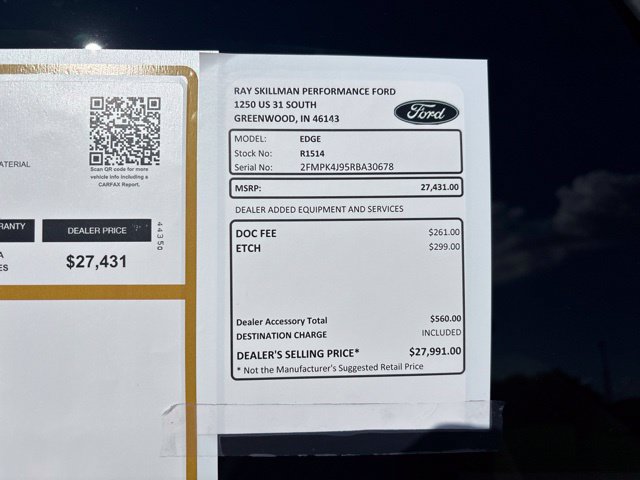 Certified 2024 Ford Edge SEL w/ Convenience Package AWD/4WD image 4