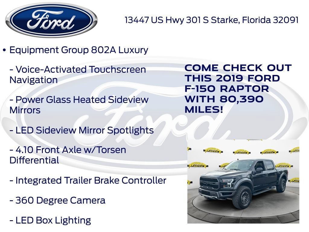 Certified 2019 Ford F150 Raptor w/ Equipment Group 802A Luxury AWD/4WD image 25