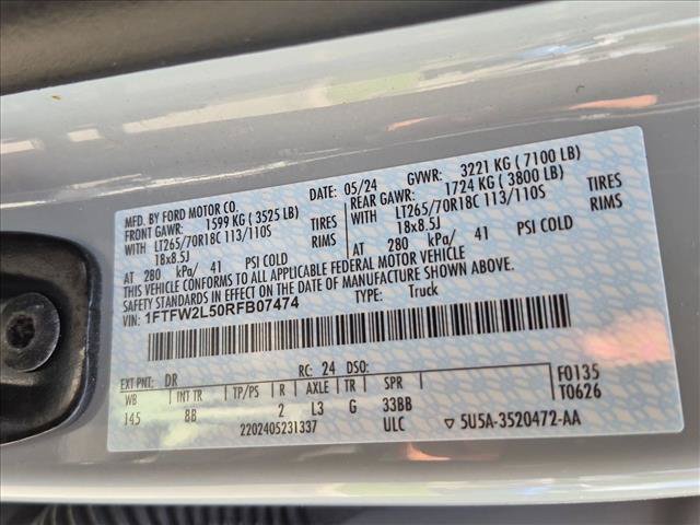 Certified 2024 Ford F150 STX w/ Equipment Group 201A FX4 AWD/4WD image 24