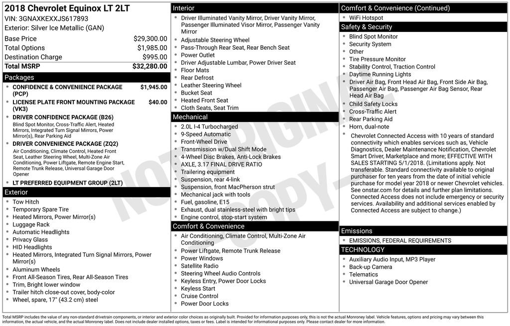 Used 2018 Chevrolet Equinox LT image 29