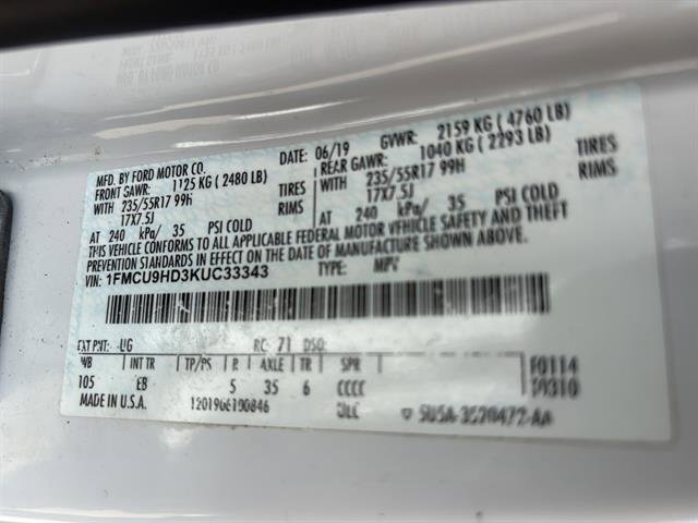 Certified 2019 Ford Escape SEL AWD/4WD image 21