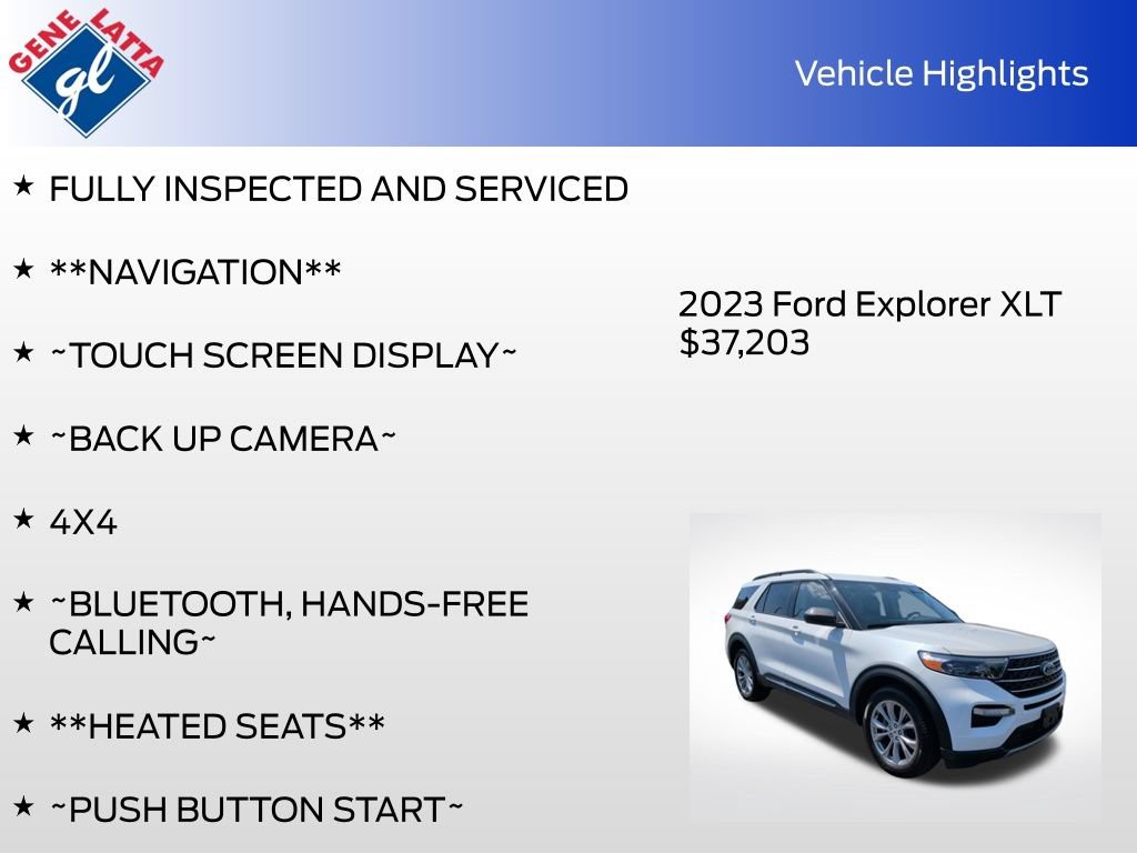 Certified 2023 Ford Explorer XLT w/ Equipment Group 202A AWD/4WD image 35