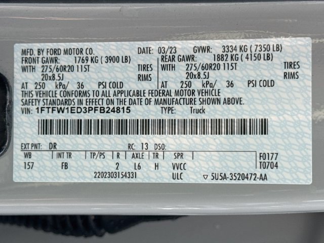 Certified 2023 Ford F150 XLT w/ Equipment Group 302A High AWD/4WD image 34