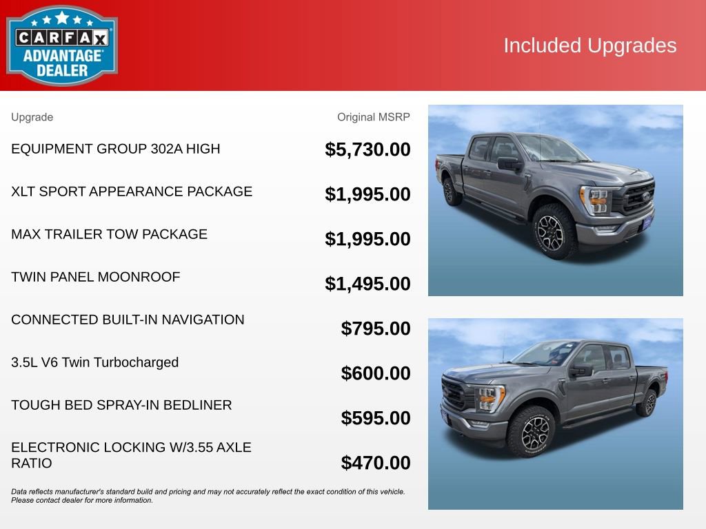 Certified 2021 Ford F150 XLT w/ Equipment Group 302A High AWD/4WD image 14