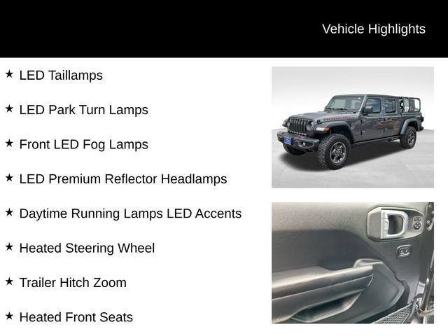 Used 2021 Jeep Gladiator Rubicon w/ LED Lighting Group AWD/4WD image 16