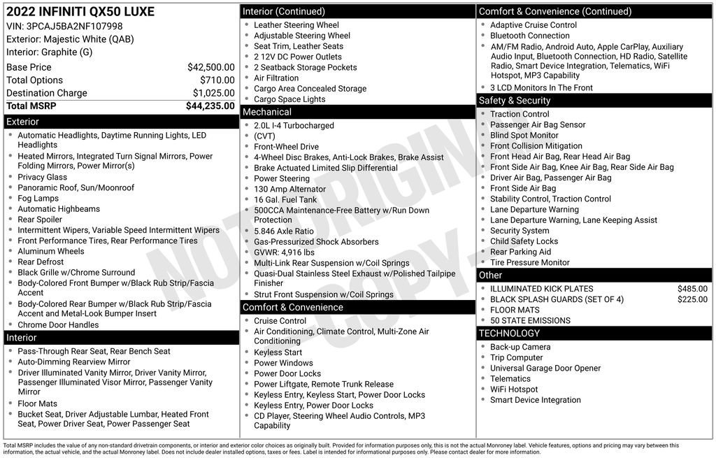 Used 2022 INFINITI QX50 Luxe image 33
