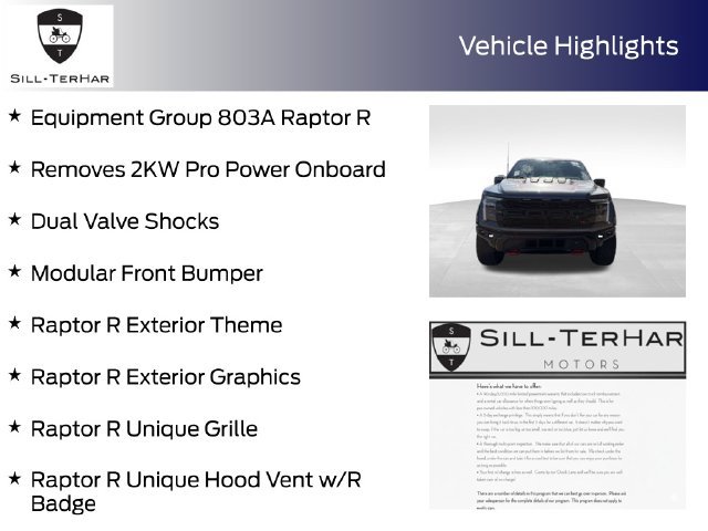 Certified 2024 Ford F150 Raptor w/ Equipment Group 803A Raptor R AWD/4WD image 4