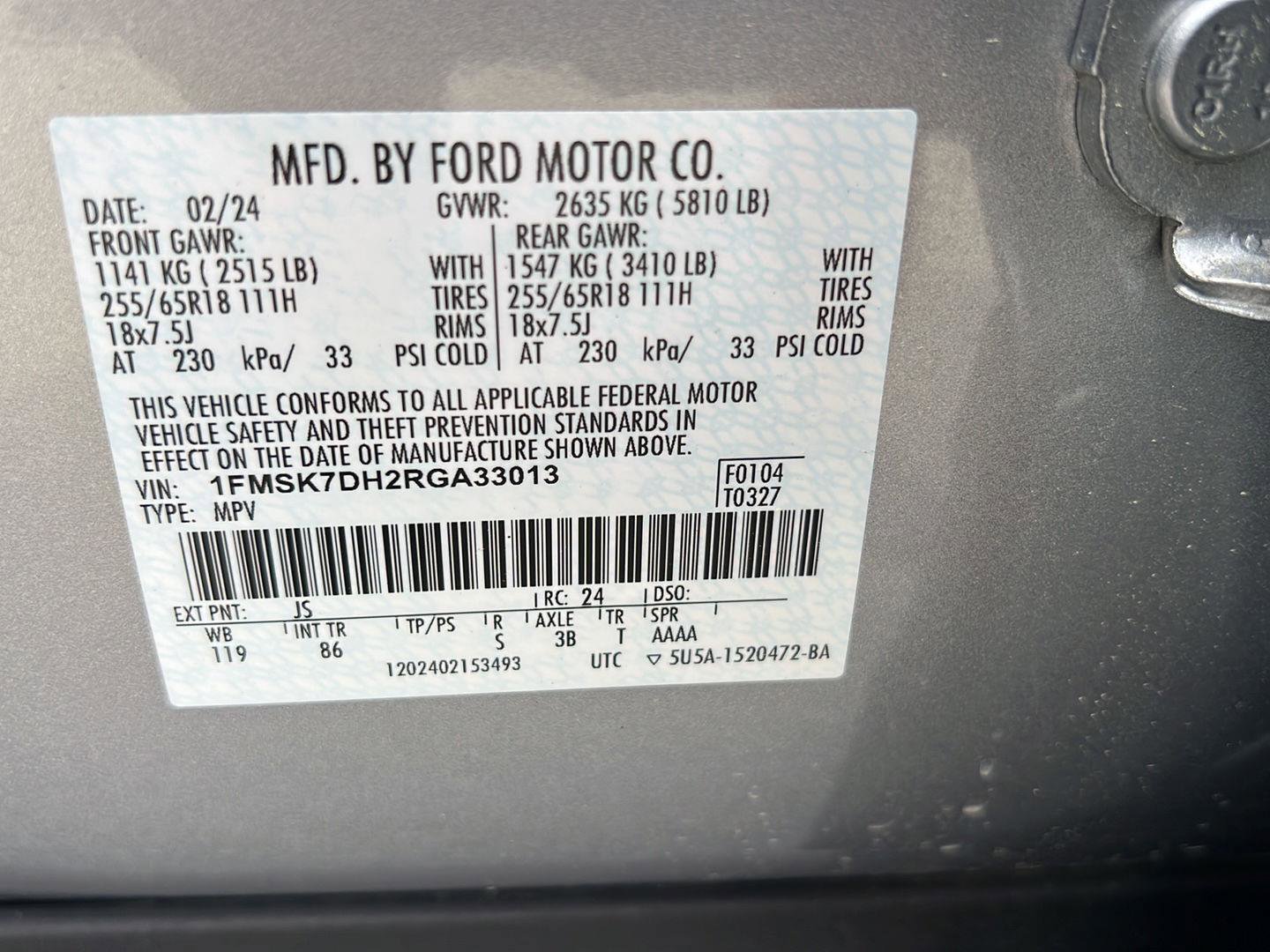 Certified 2024 Ford Explorer XLT image 42