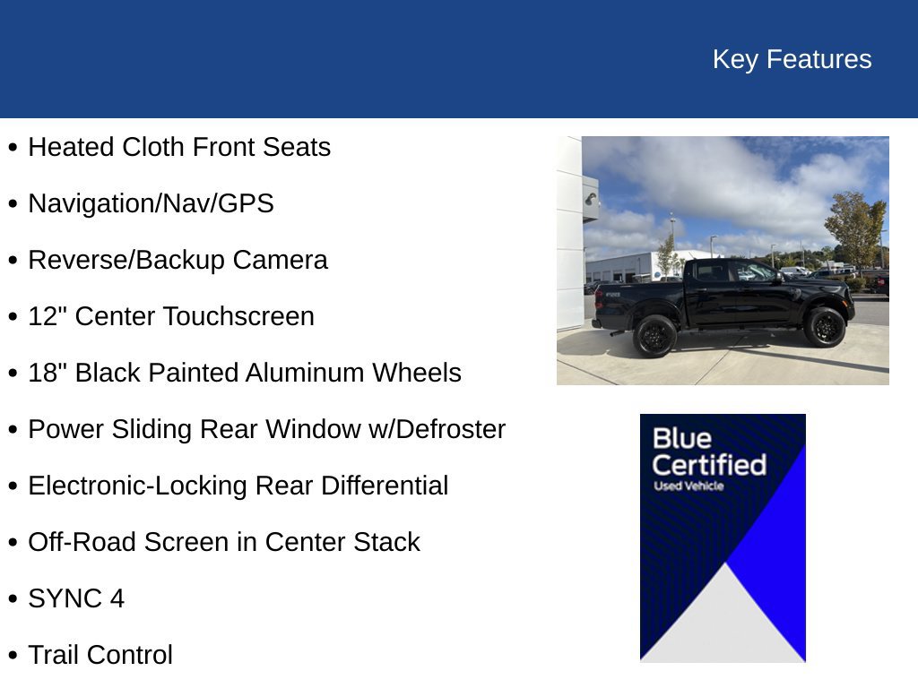 Certified 2026 Ford Ranger XLT w/ Equipment Group 301A High AWD/4WD image 30