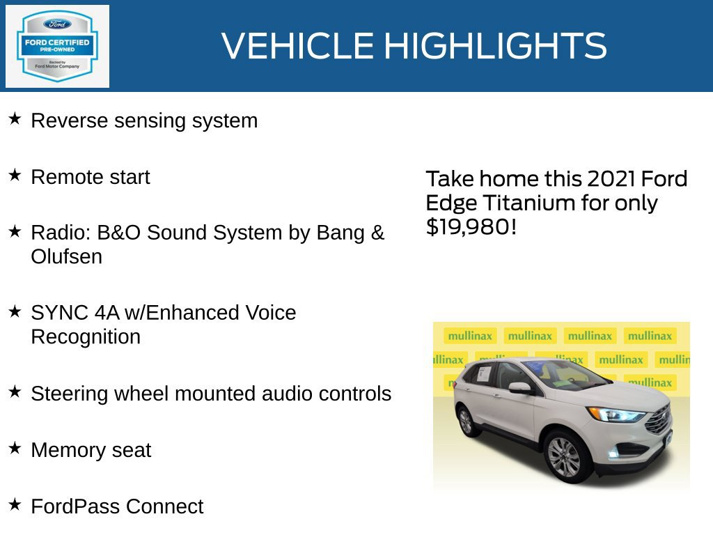 Certified 2021 Ford Edge Titanium FWD image 22