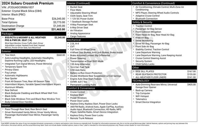 Used 2024 Subaru Crosstrek 2.0i Premium image 4
