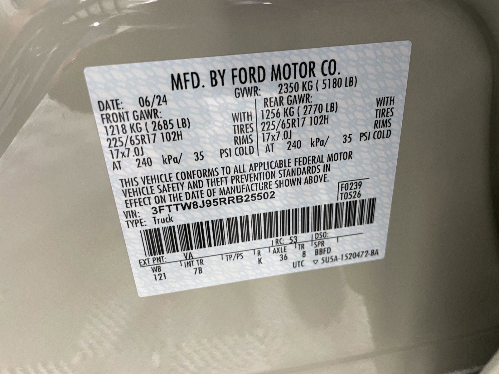 Certified 2024 Ford Maverick XLT w/ Equipment Group 300A Standard image 30