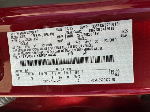 Certified 2025 Ford F150 XLT w/ Equipment Group 303A High image 33