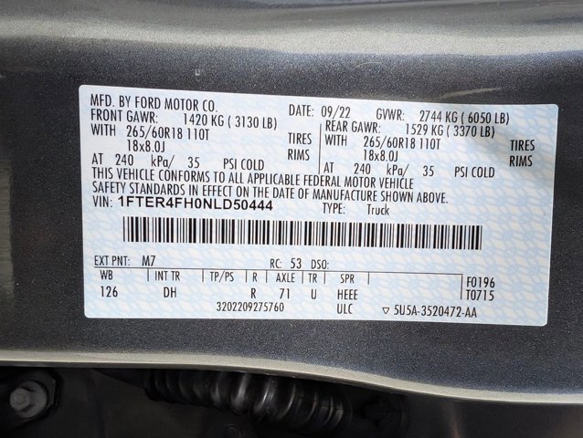 Certified 2022 Ford Ranger Lariat w/ Equipment Group 501A High image 9