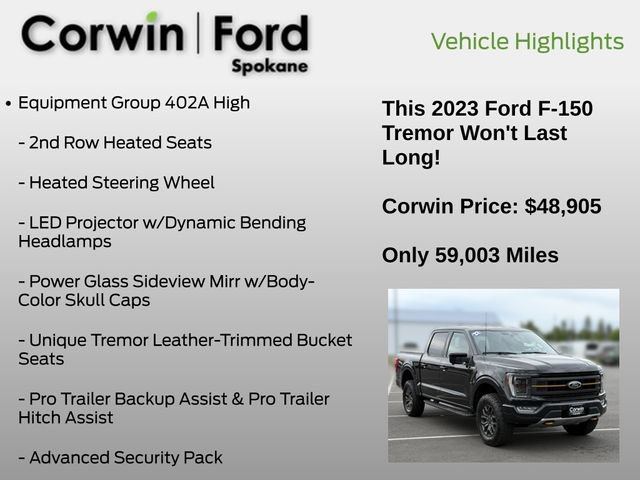 Certified 2023 Ford F150 Tremor w/ Equipment Group 402A High AWD/4WD image 13