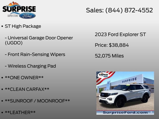 Certified 2023 Ford Explorer ST w/ Equipment Group 401A AWD/4WD image 24