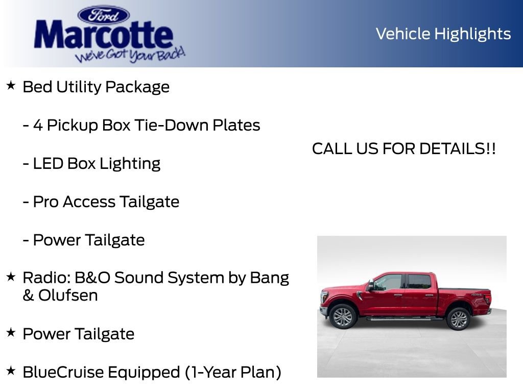 Certified 2025 Ford F150 Lariat w/ Equipment Group 501A Mid AWD/4WD image 13