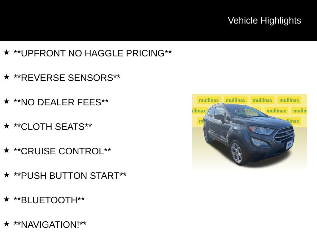 Certified 2022 Ford EcoSport SE w/ SE Convenience Package AWD/4WD image 6