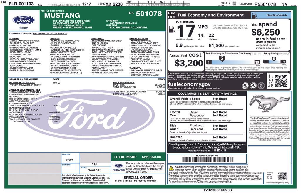Certified 2024 Ford Mustang Dark Horse image 33