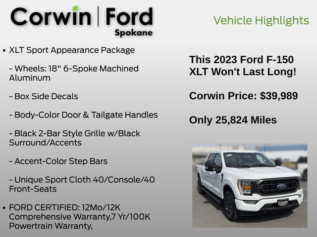 Certified 2023 Ford F150 XLT w/ Equipment Group 302A High AWD/4WD image 31