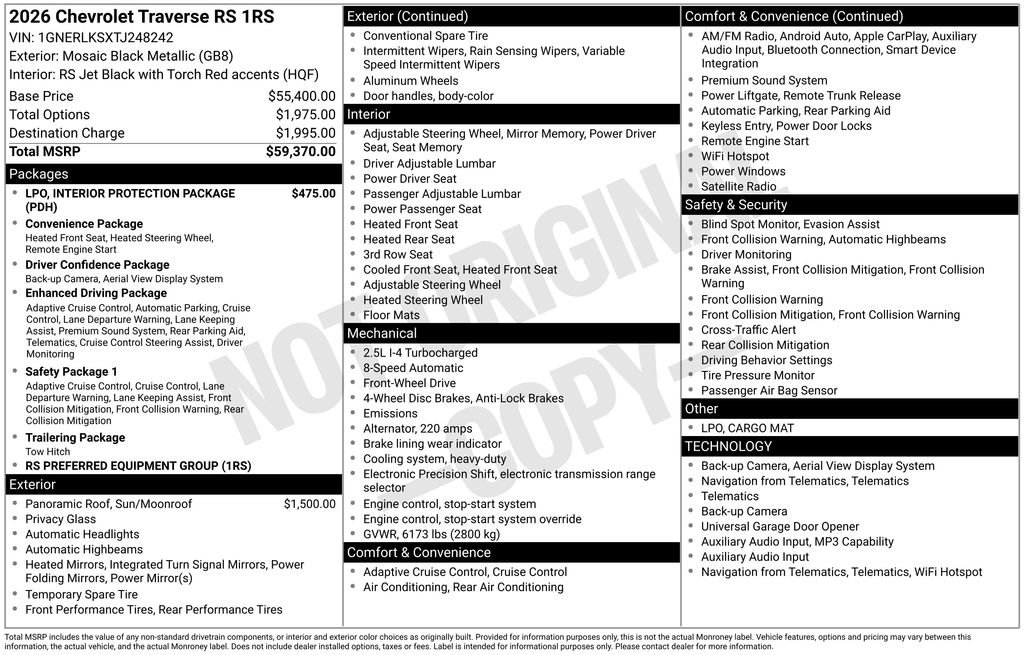 Used 2026 Chevrolet Traverse RS FWD image 41