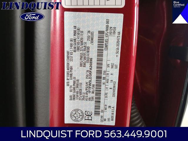 Certified 2024 Ford F150 Lariat w/ Equipment Group 502A High image 25