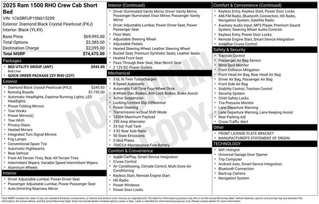 Used 2025 RAM 1500 RHO w/ Bed Utility Group AWD/4WD image 34